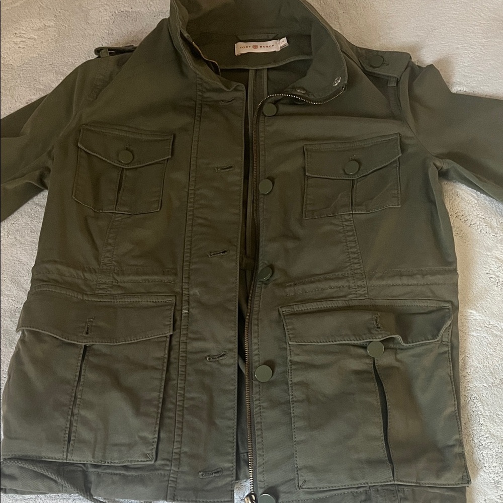 Tory Burch Olive Utility Jacket